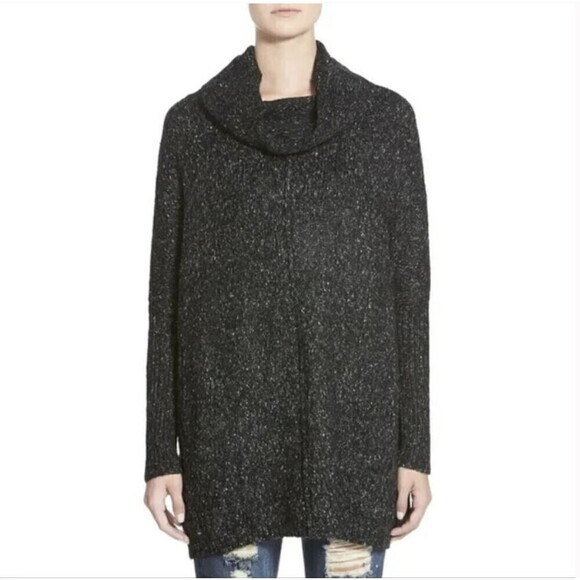 Dreamers Debut Gray Cowl Neck Oversized Long Sleeve Tunic Sweater Size Small - Picture 1 of 15